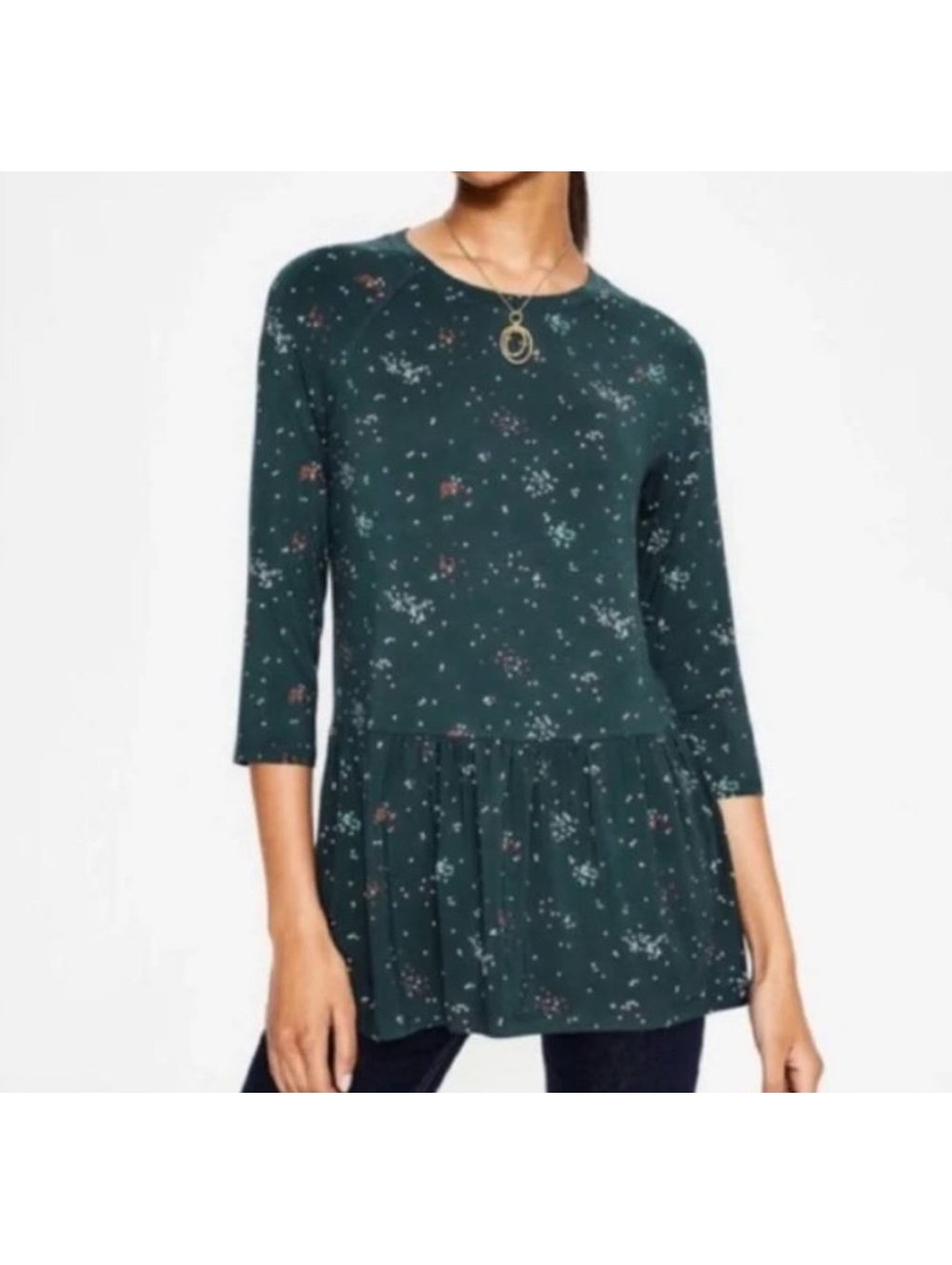 Boden Katrina Teal Tunic Jersey Knit Top Women’s Size Medium
